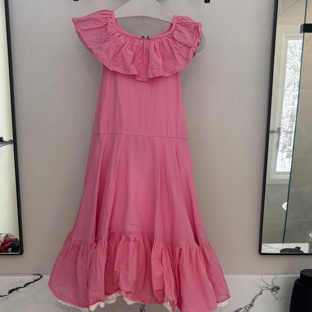 Well Dresses Wolf - Pink Ruffled Kids Dress